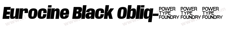 Eurocine Black Obliq字体转换